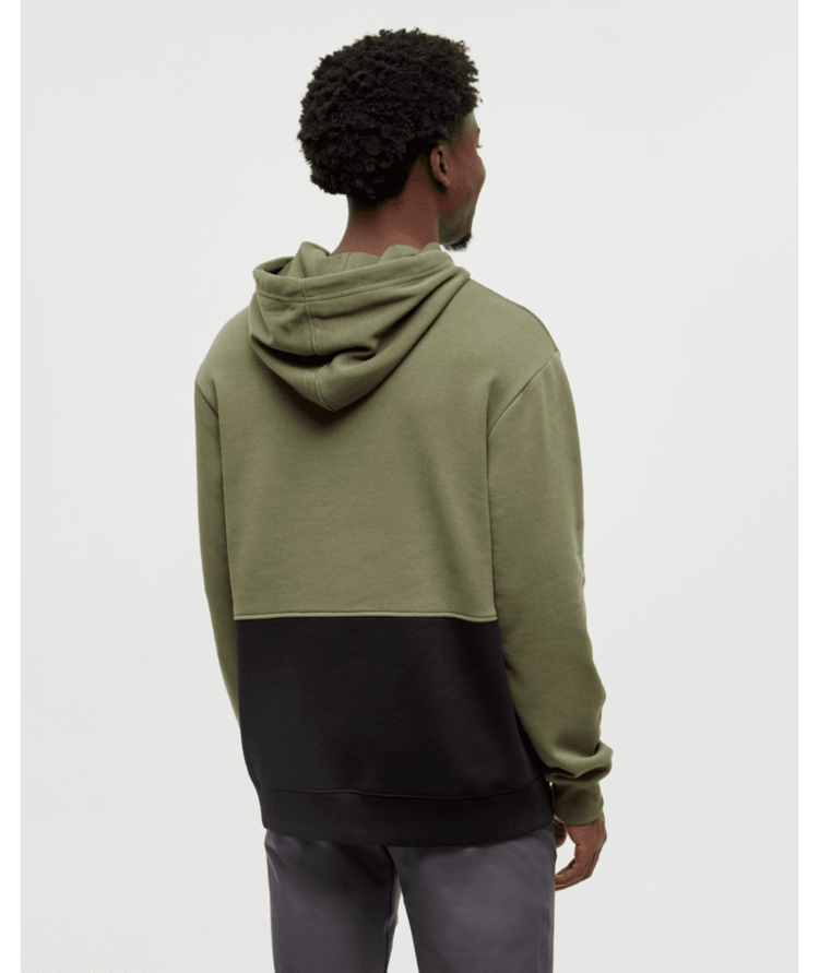 TENTREE TENTREE Men's Howson Hoodie Deep Olive/Meteorite Black