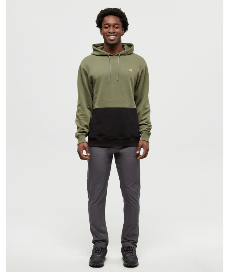TENTREE TENTREE Men's Howson Hoodie Deep Olive/Meteorite Black