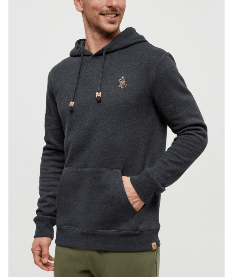 TENTREE TENTREE Men's Sasquatch Hoodie Meteorite Black Heather/Hockey