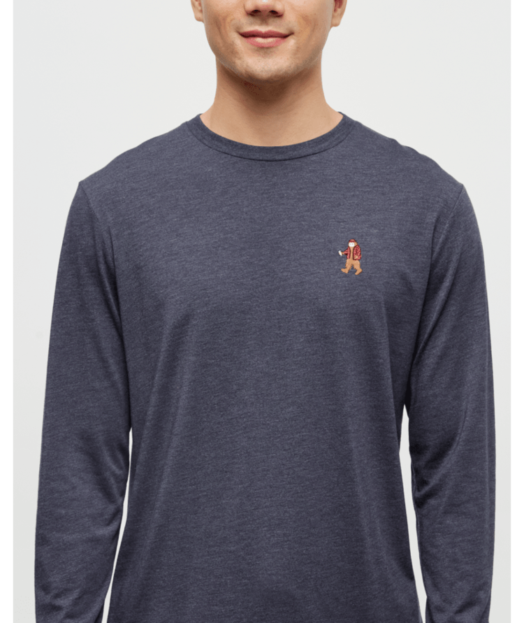 TENTREE TENTREE Men's Sasquatch Longsleeve Midnight Blue Heather/Lumberjack