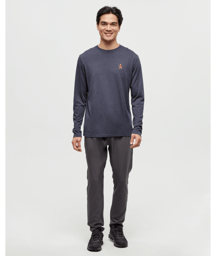 TENTREE TENTREE Men's Sasquatch Longsleeve Midnight Blue Heather/Lumberjack