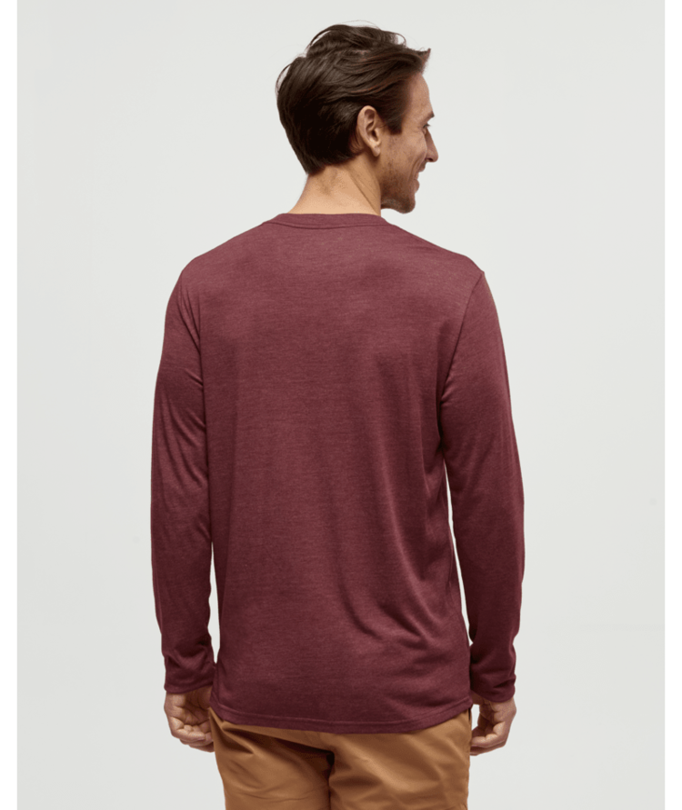 TENTREE TENTREE Men's Sasquatch Longsleeve Deep Burgundy Heather/Football