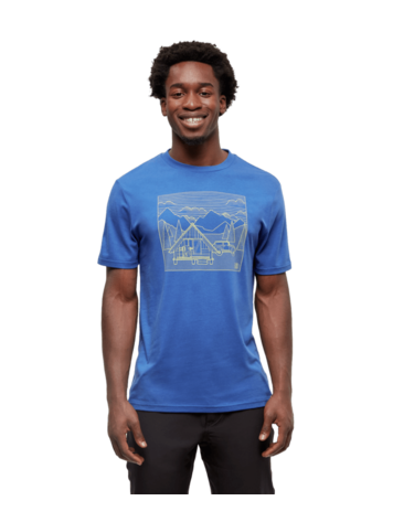 TENTREE TENTREE Men's Front Country Cabin T-Shirt Seaport/Chartreuse
