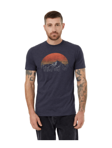 TENTREE TENTREE Vintage Sunset T-Shirt Midnight Blue Heather/Arbutus
