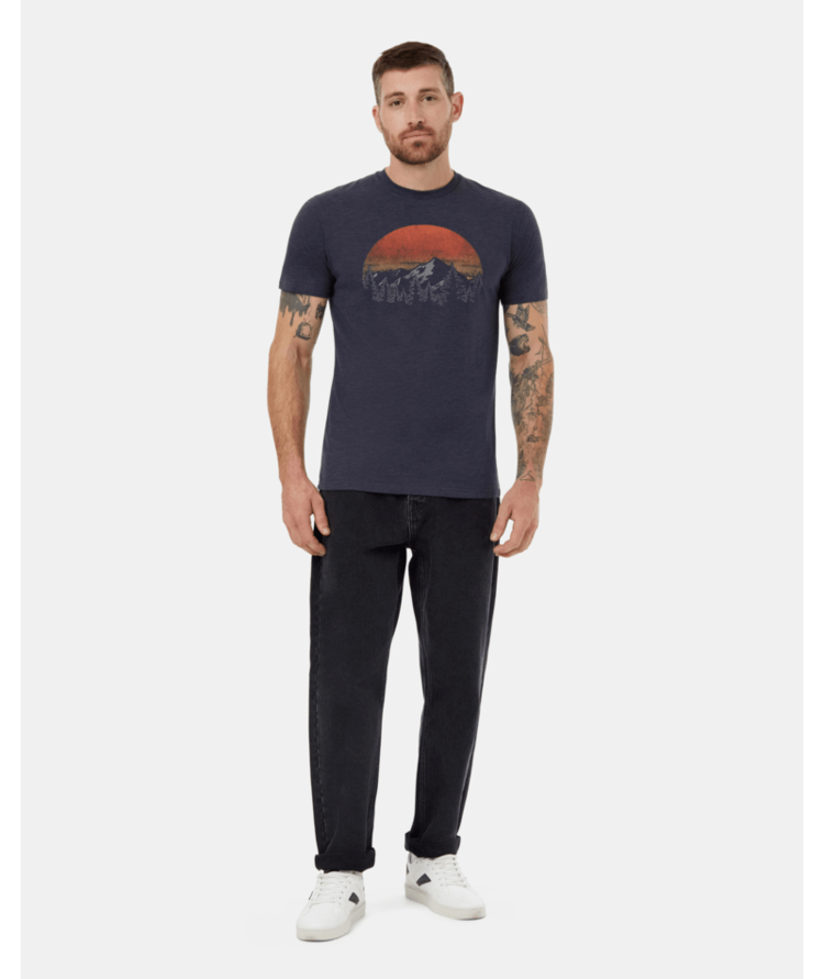 TENTREE TENTREE Men's Vintage Sunset T-Shirt Midnight Blue Heather/Arbutus
