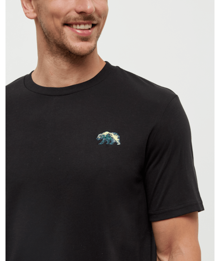 TENTREE TENTREE Men's Boreal Wildlife T-Shirt Meteorite Black/Boreal Bear