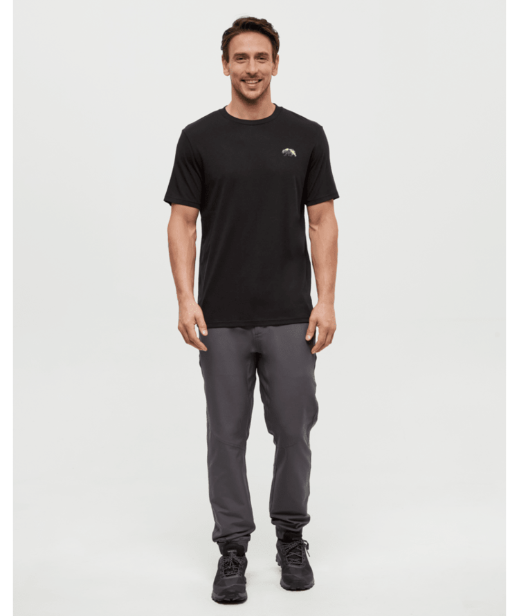 TENTREE TENTREE Men's Boreal Wildlife T-Shirt Meteorite Black/Boreal Bear