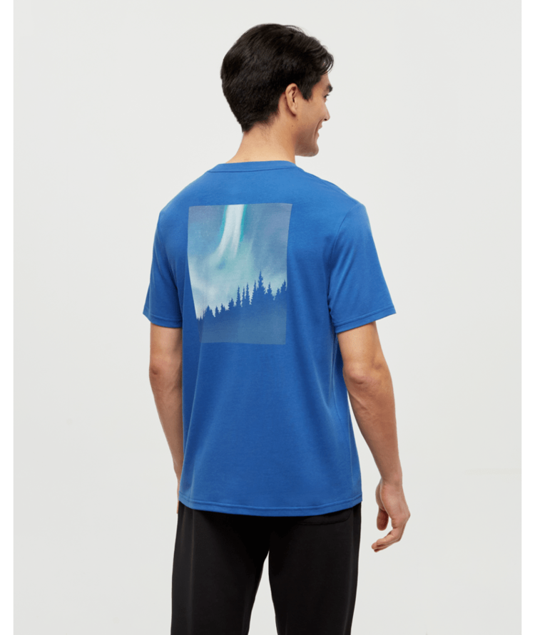TENTREE TENTREE Men's Northern Aurora T-Shirt Seaport/Aurora Treeline
