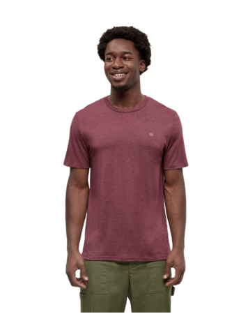 TENTREE TENTREE Men's Embroidered Ten T-Shirt Deep Burgundy Heather/Camel