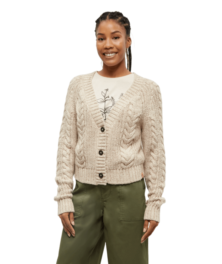 TENTREE TENTREE Women's Stillwater Cardigan Warm Oak Nep