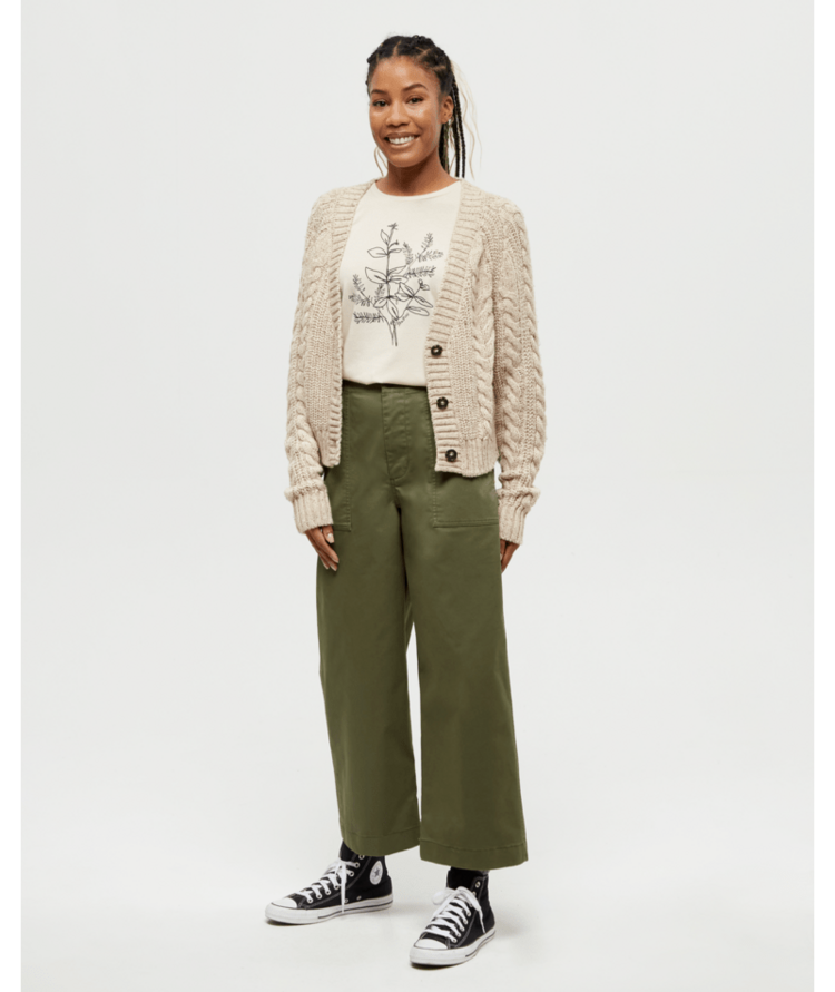 TENTREE TENTREE Women's Stillwater Cardigan Warm Oak Nep