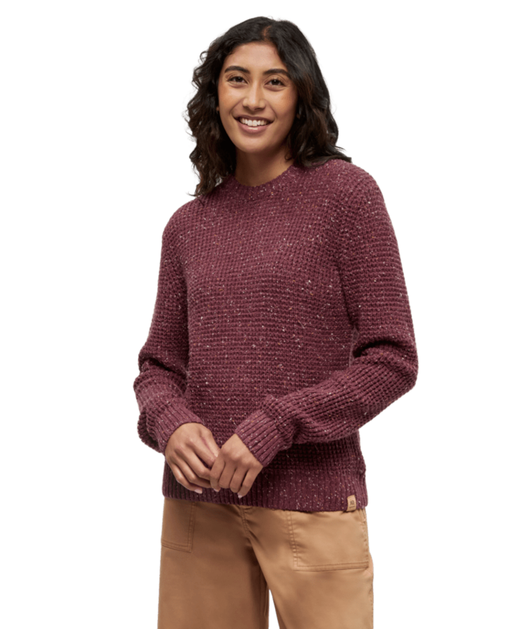 TENTREE TENTREE Women's Morrell Sweater Deep Burgundy Nep
