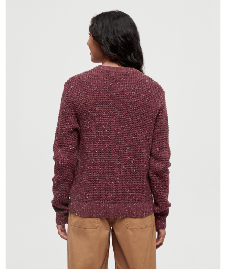 TENTREE TENTREE Women's Morrell Sweater Deep Burgundy Nep