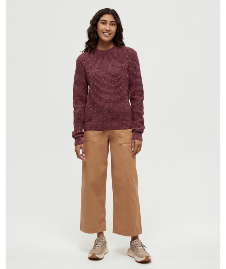 TENTREE TENTREE Women's Morrell Sweater Deep Burgundy Nep