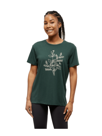 TENTREE TENTREE Women's Autumn Flora T-Shirt Forest Pine/Warm Oak