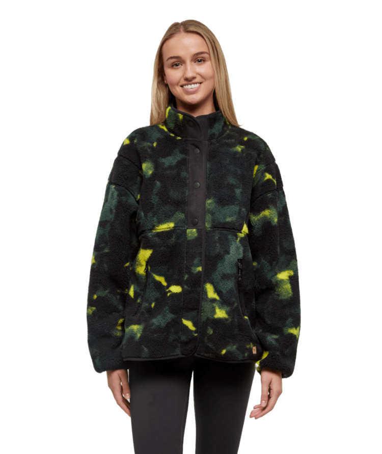 TENTREE TENTREE Women's Kincaid Full Snap Meteorite Black/Borealis Print