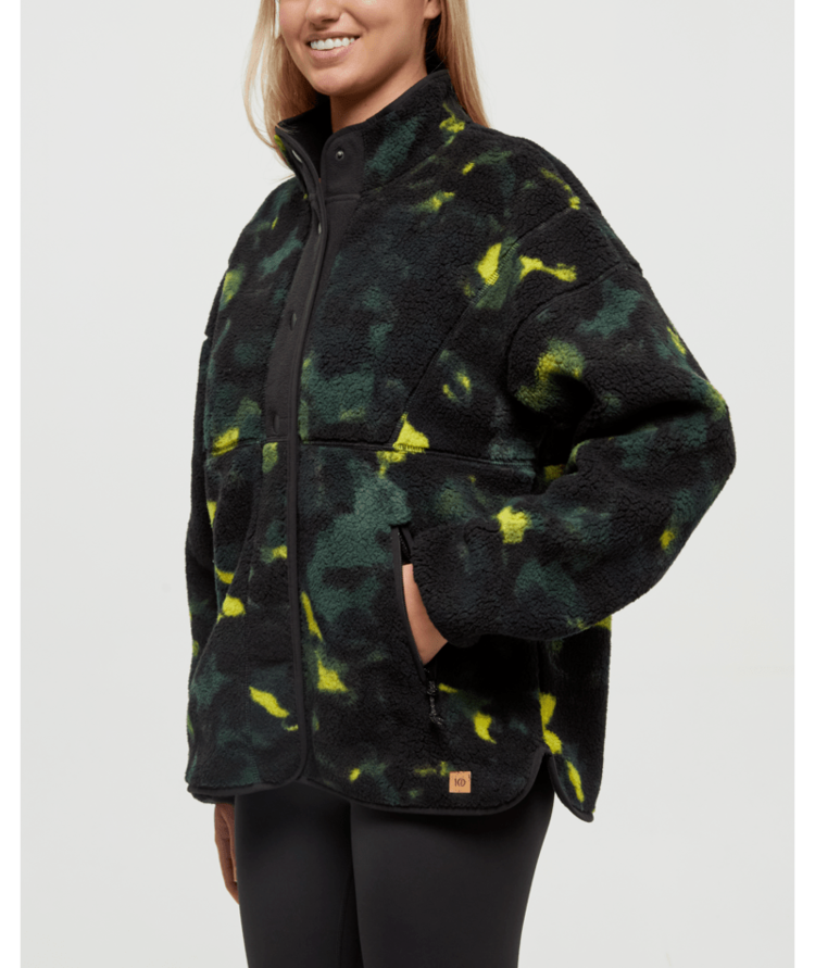 TENTREE TENTREE Women's Kincaid Full Snap Meteorite Black/Borealis Print