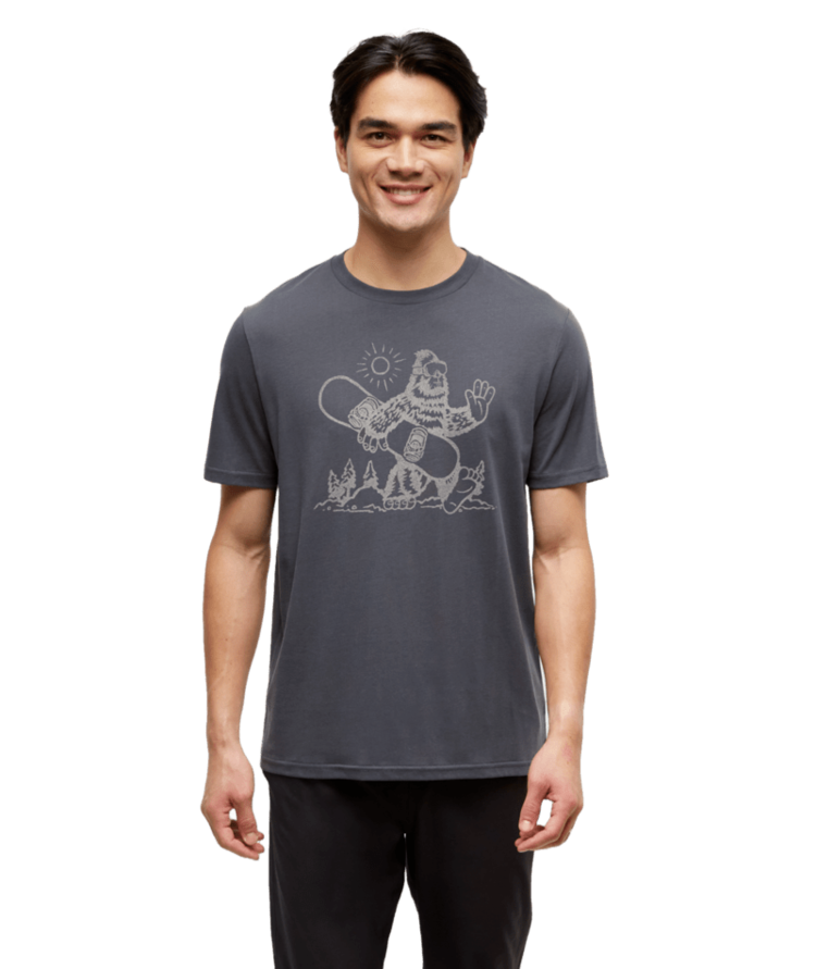 TENTREE TENTREE Men's Sasquatch Sends It T-Shirt Graphite/Paloma Grey