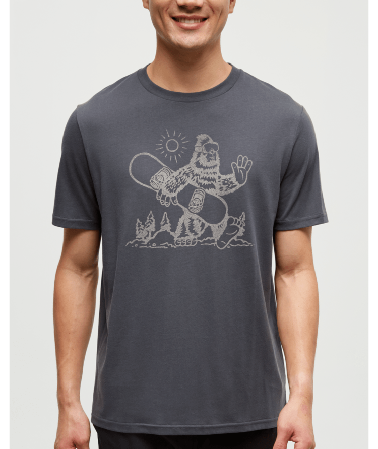 TENTREE TENTREE Men's Sasquatch Sends It T-Shirt Graphite/Paloma Grey