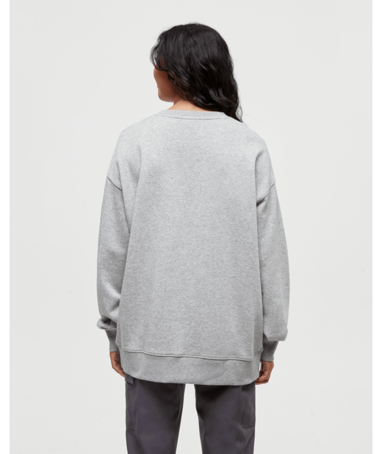 TENTREE TENTREE Women's Alpine Oversized Crew Harbour Grey Heather/Glacier Grey