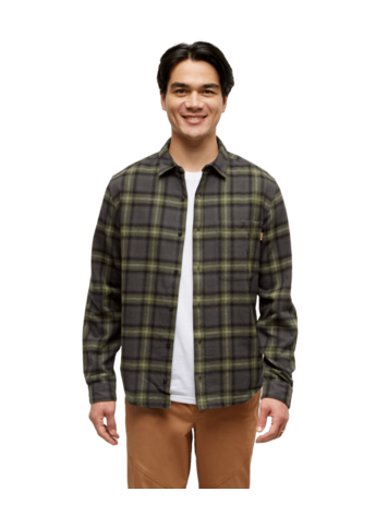 TENTREE TENTREE Men's Forest Flannel Shirt Deep Olive/Arbutus Plaid