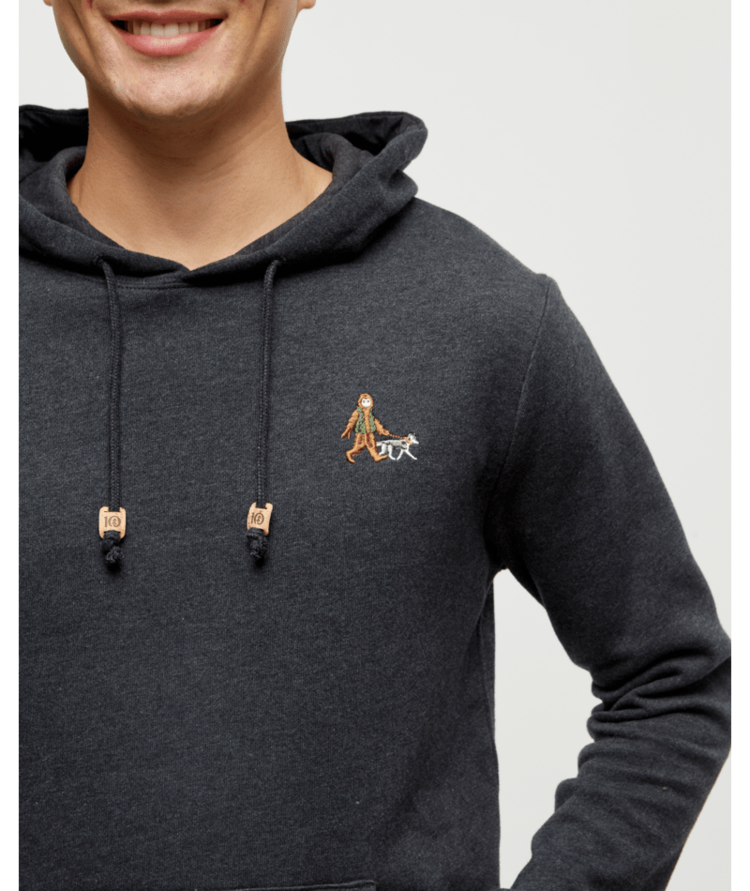 TENTREE TENTREE Men's Sasquatch Hoodie Meteorite Black Heather/Dog Walk/Forest Pine
