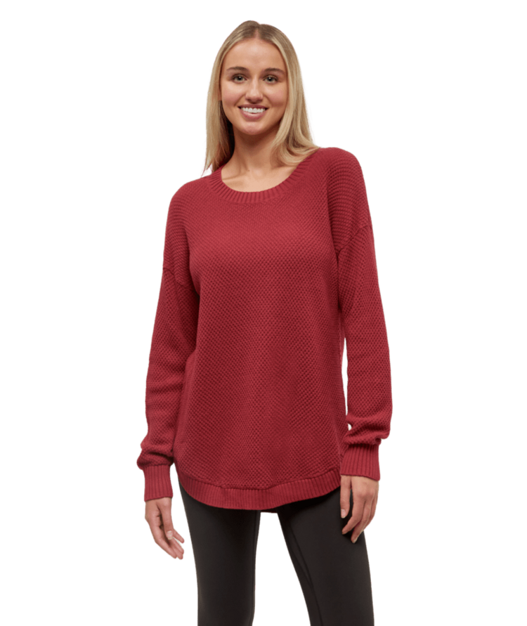 TENTREE TENTREE Women's Broughton Sweater Crimson Heather