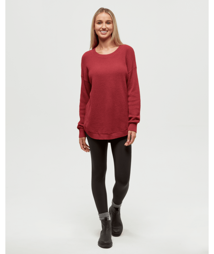TENTREE TENTREE Women's Broughton Sweater Crimson Heather