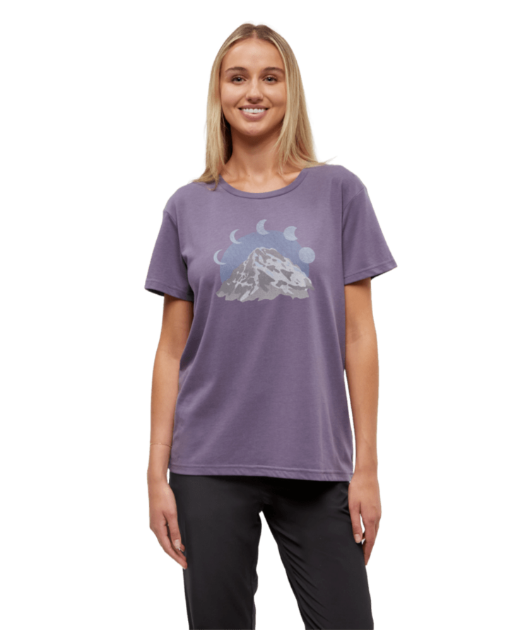 TENTREE TENTREE Women's Mountain Moon T-Shirt Smokey Violet/Glacier Grey