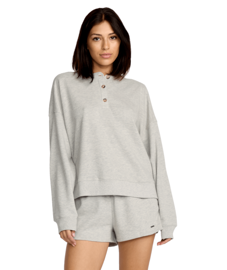 VOLCOM VOLCOM Lived In Fleece Henley Heather Grey