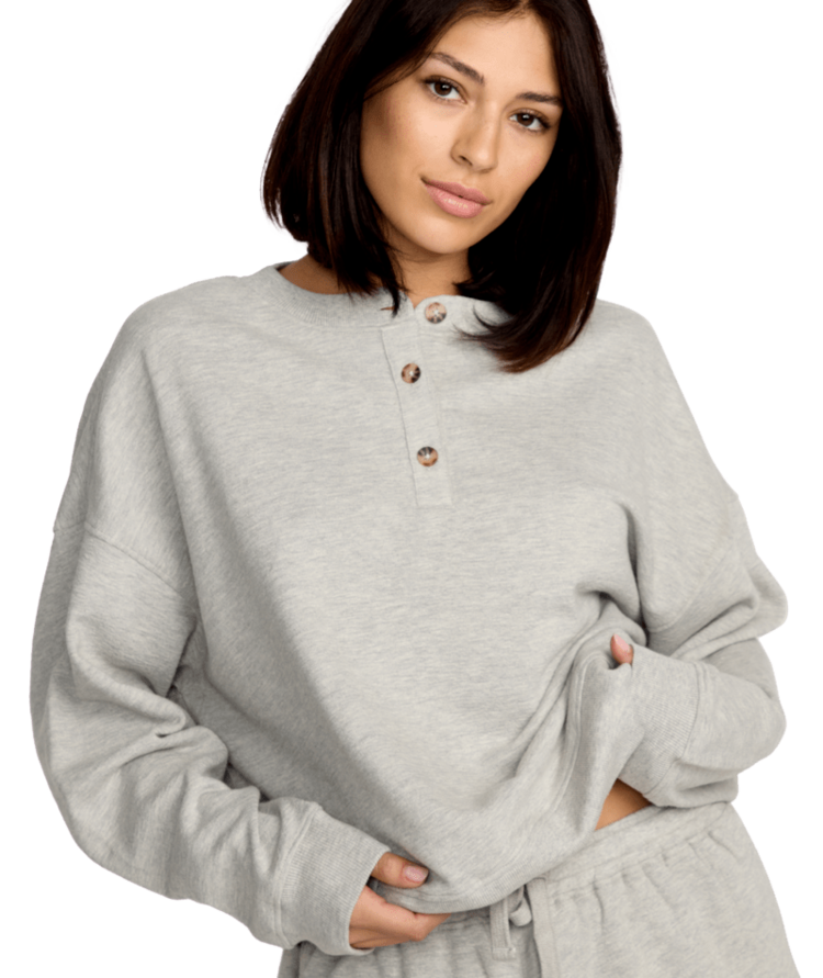 VOLCOM VOLCOM Lived In Fleece Henley Heather Grey