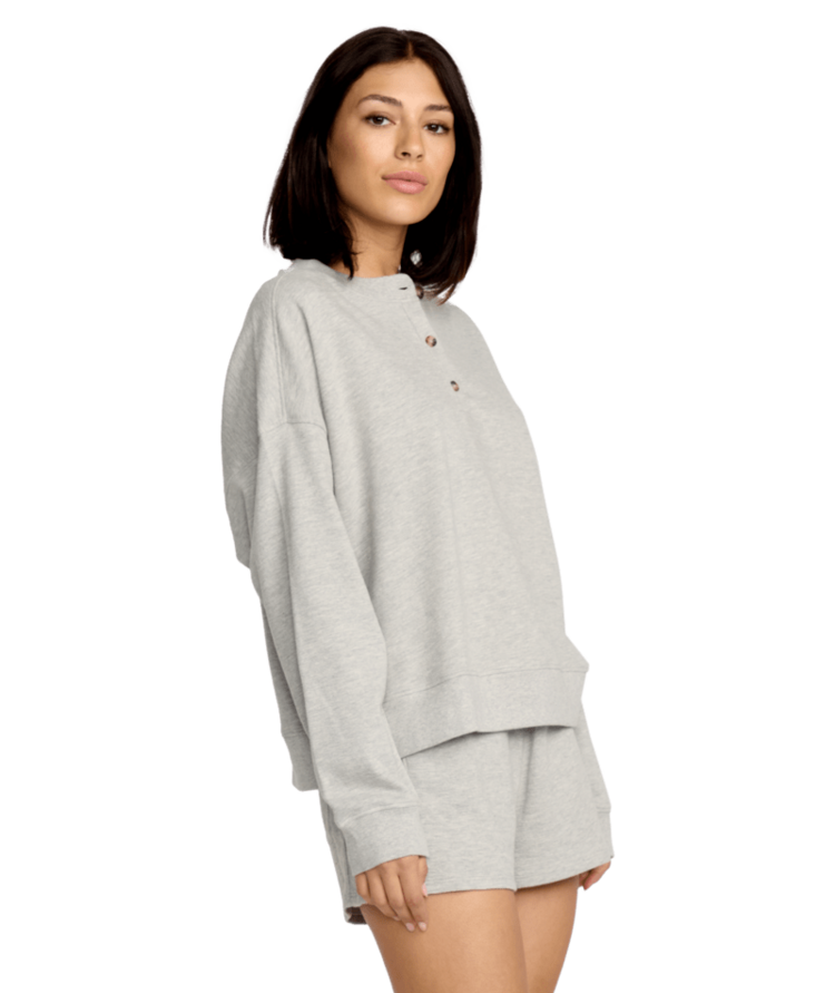 VOLCOM VOLCOM Lived In Fleece Henley Heather Grey