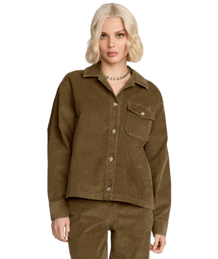 VOLCOM VOLCOM Stoned Boy Friend Shacket Olive