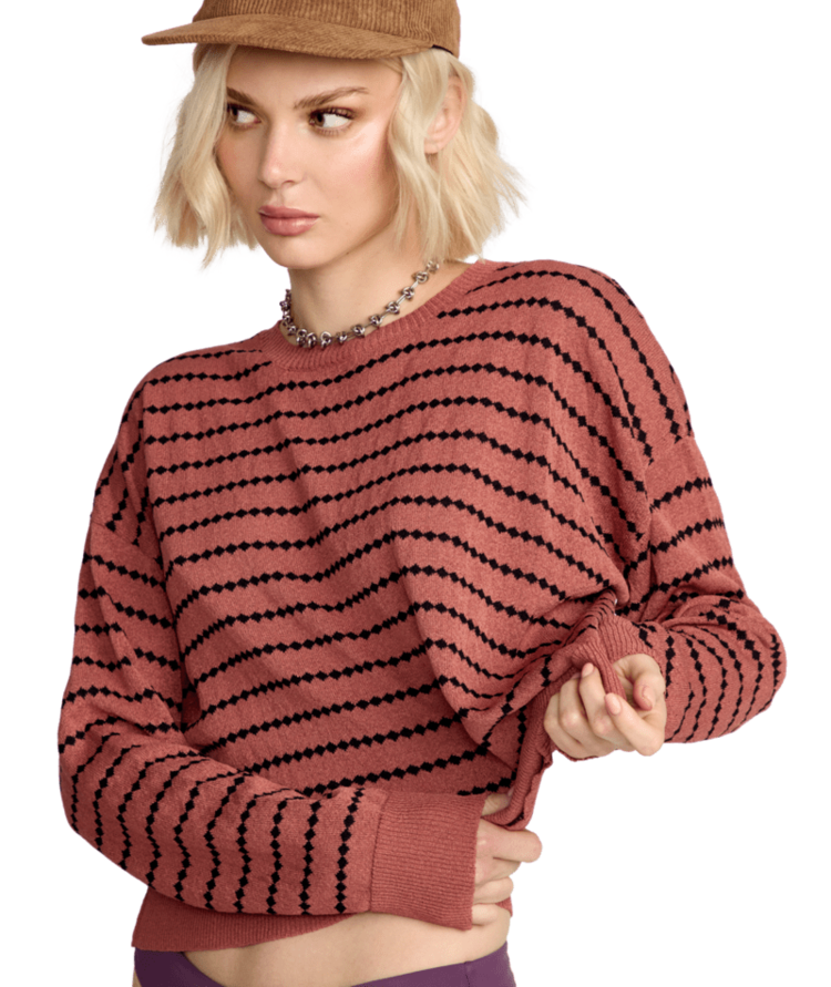 VOLCOM VOLCOM She Shore Sweater Dark Clay