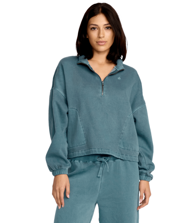 VOLCOM VOLCOM Stone Soft Quarter Zip Emerald Green