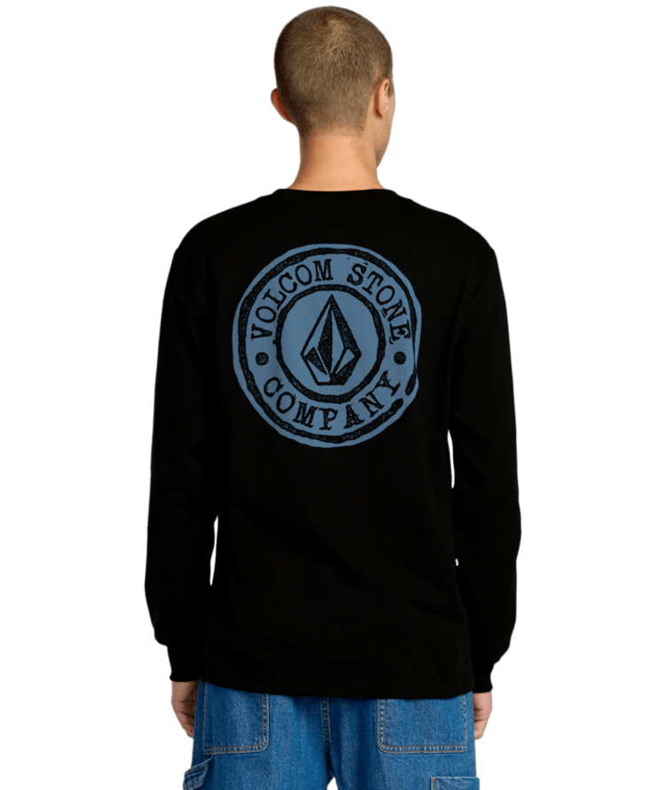 VOLCOM VOLCOM Logo Stamp Long Sleeve Tee Black