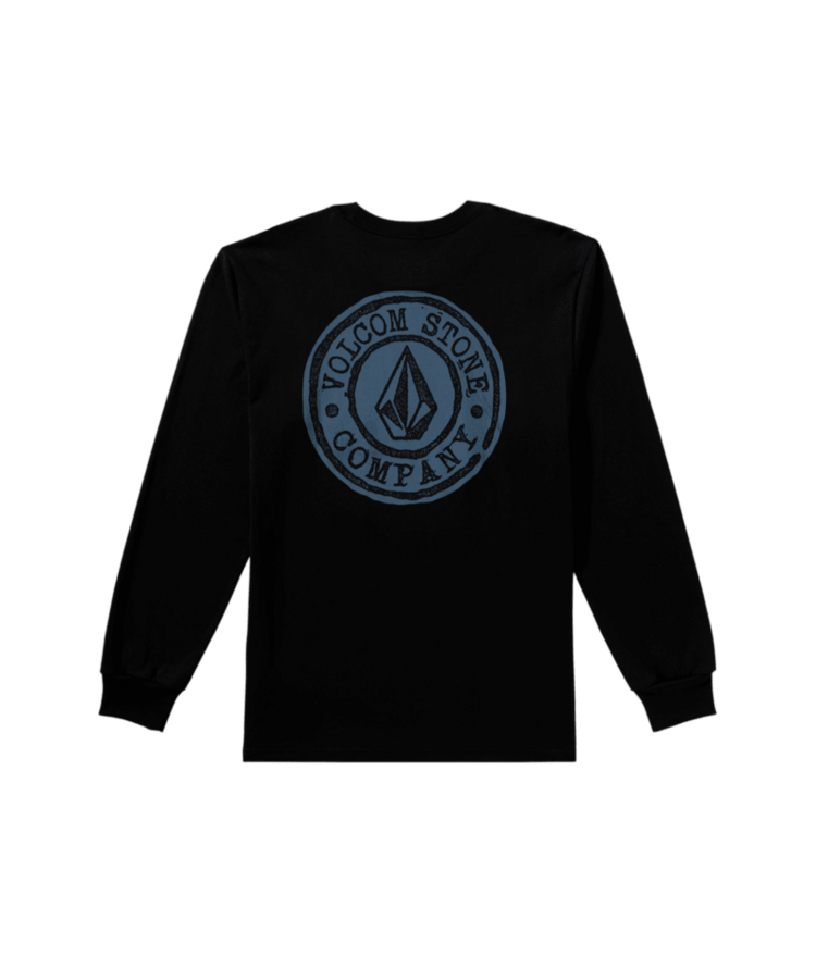 VOLCOM VOLCOM Logo Stamp Long Sleeve Tee Black