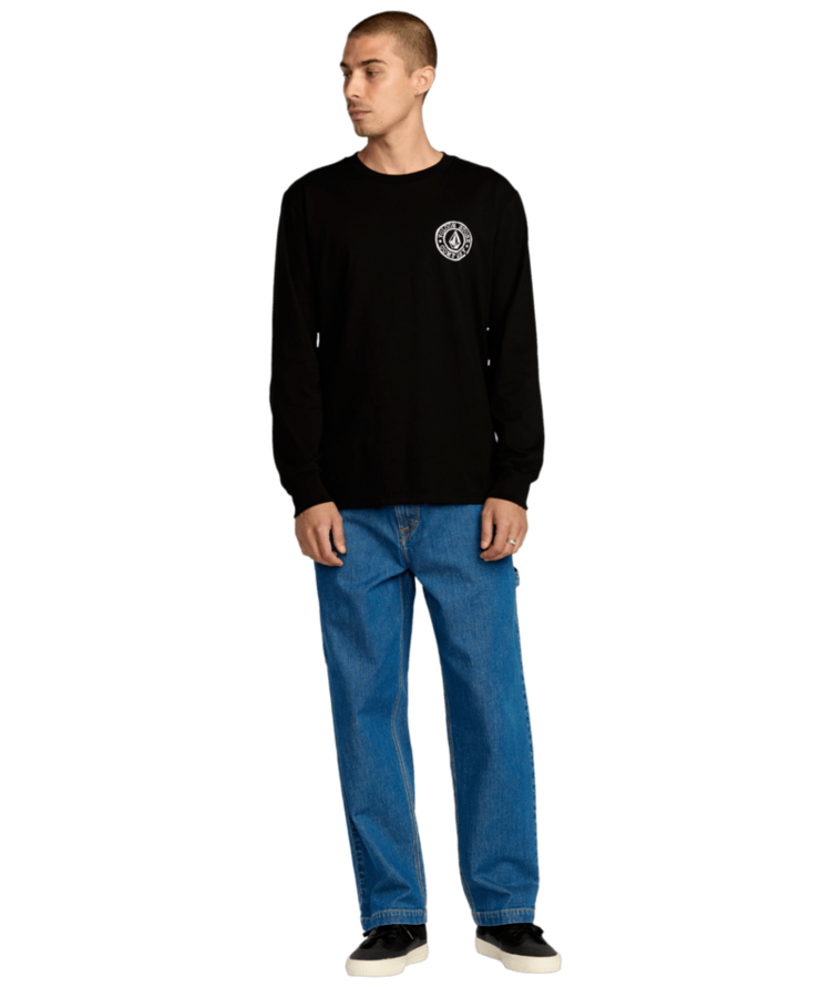 VOLCOM VOLCOM Logo Stamp Long Sleeve Tee Black