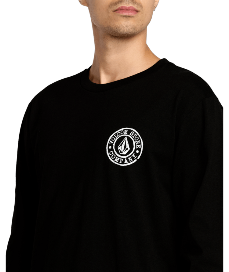 VOLCOM VOLCOM Logo Stamp Long Sleeve Tee Black