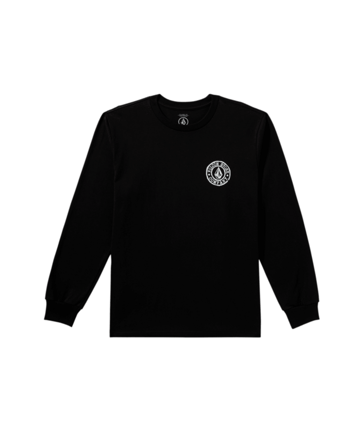 VOLCOM VOLCOM Logo Stamp Long Sleeve Tee Black
