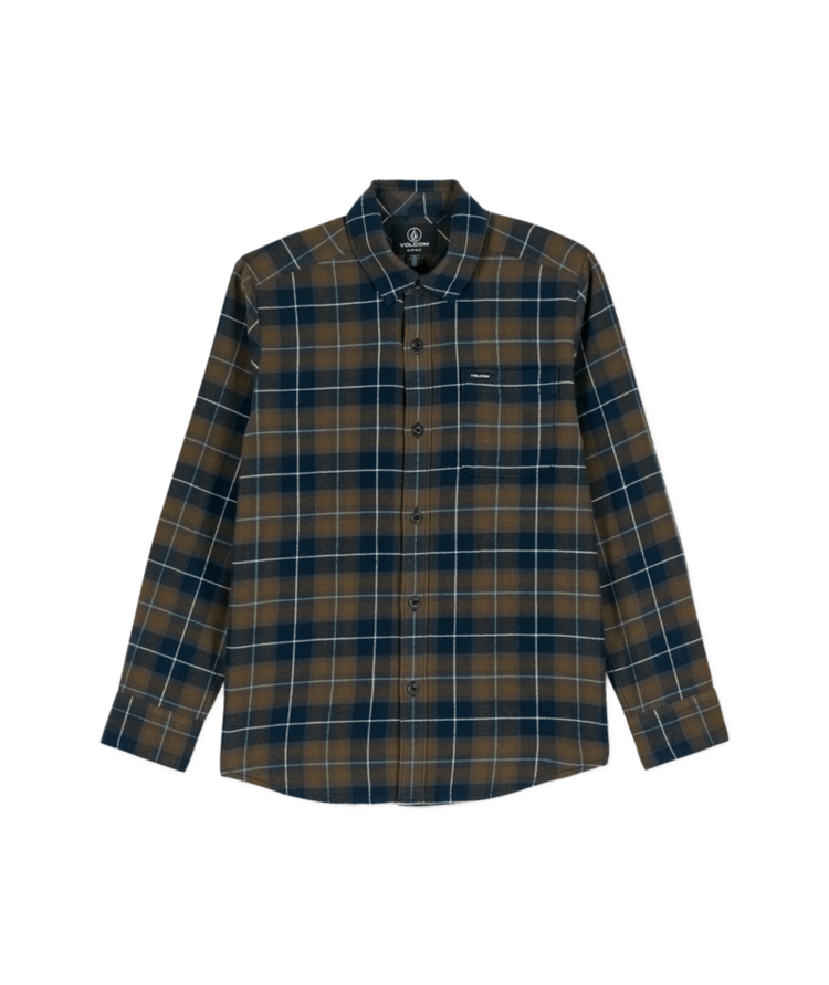 VOLCOM VOLCOM Boys Caden Plaid Ls Navy
