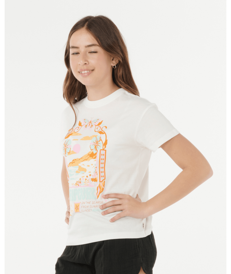RIP CURL RIP CURL Sunset Skies Art Tee - Girl Bone