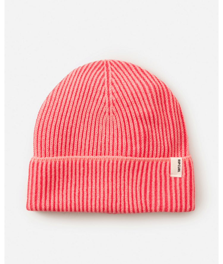 RIP CURL RIP CURL 2 Tone Ribbed Reg Beanie Pink
