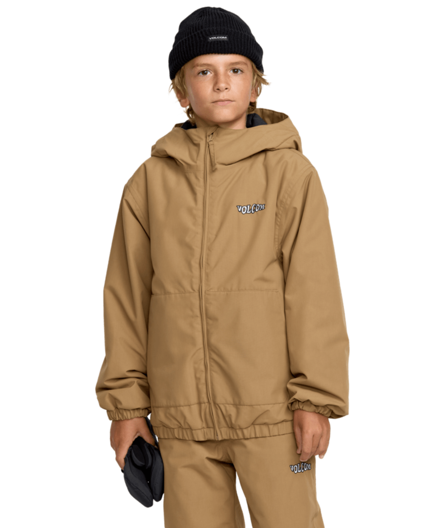 VOLCOM Youth Chaos Full Zip Jacket Bronze - Edge of the World