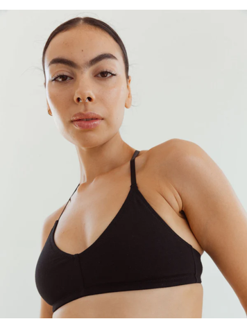 BLUSH BLUSH The Cotton Bralette Black