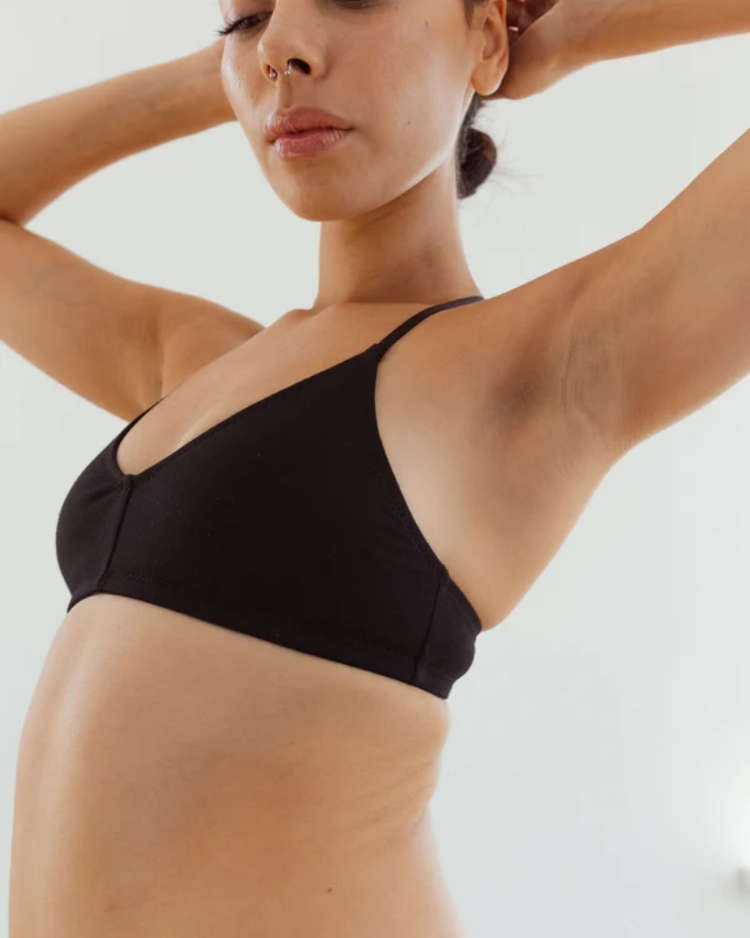 BLUSH BLUSH The Cotton Bralette Black