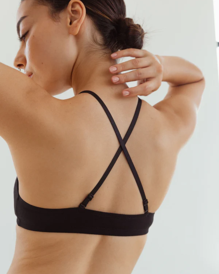 BLUSH BLUSH The Cotton Bralette Black