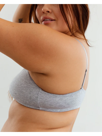 BLUSH BLUSH The Cotton Bralette Heather Grey