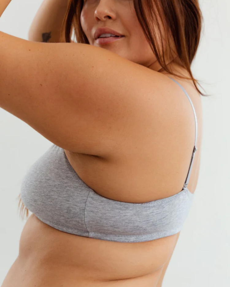 BLUSH BLUSH The Cotton Bralette Heather Grey
