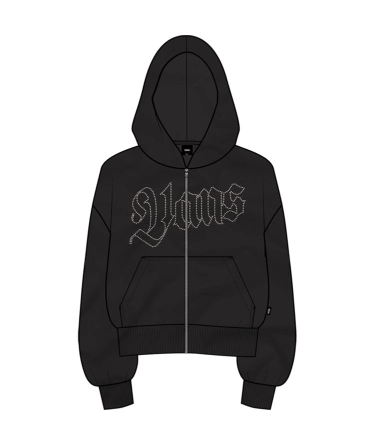 VANS VANS Big Kids Shining Zip Hoodie Black